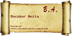 Bocskor Anita névjegykártya